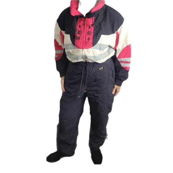 VINTAGE‎ 90s Tyrolia by Head embroidered drawstring waist ski snowsuit M - Picture 1 of 13